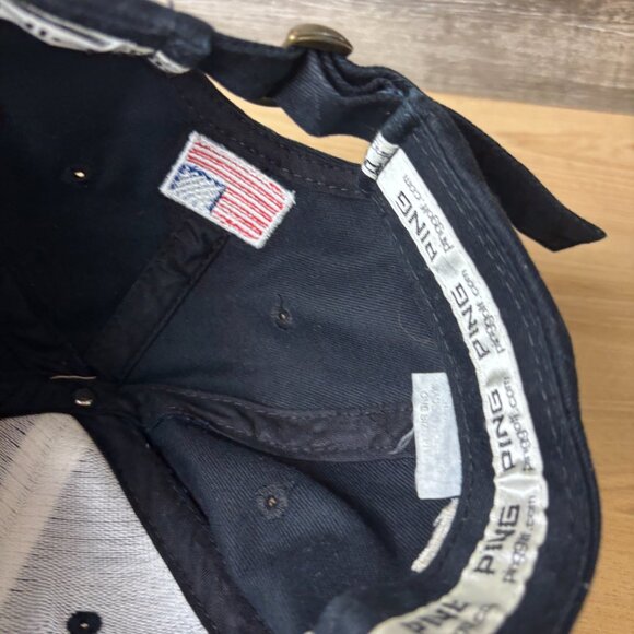 Ping Hat Cap Strap Back Black Golf Golfing i3 Ist Driver Outdoors Adjustable - Picture 8 of 9